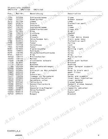 Схема №6 GM287910 с изображением Уплотнитель для посудомоечной машины Bosch 00321193