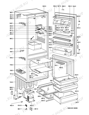 Схема №1 KGI 2920/B/1-L с изображением Ящик (корзина) для холодильной камеры Whirlpool 481241848601