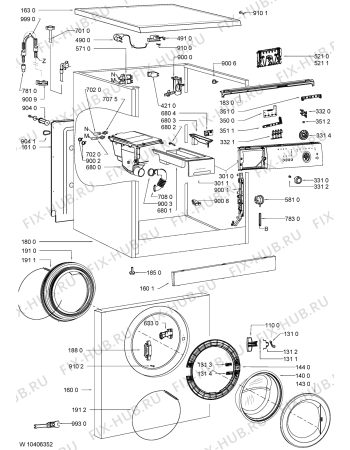 Схема №2 WA 5341 с изображением Декоративная панель для стиралки Whirlpool 480111102957