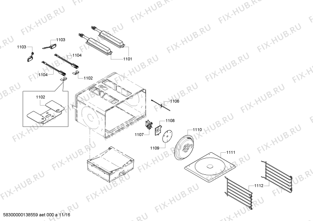 Схема №14 PRD484EEG с изображением Крышка для плиты (духовки) Bosch 00247688
