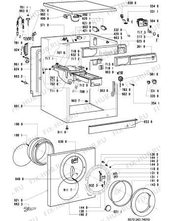 Схема №2 AWM 243/3 с изображением Декоративная панель для стиралки Whirlpool 481245319321