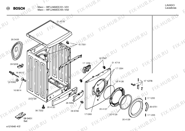 Схема №2 WFL2460EE Maxx WFL2460 с изображением Панель управления для стиральной машины Bosch 00355463