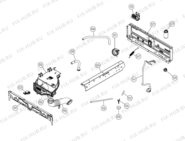 Взрыв-схема стиральной машины Gorenje FTD 816   -Stainless (900003453, WM60.3) - Схема узла 05