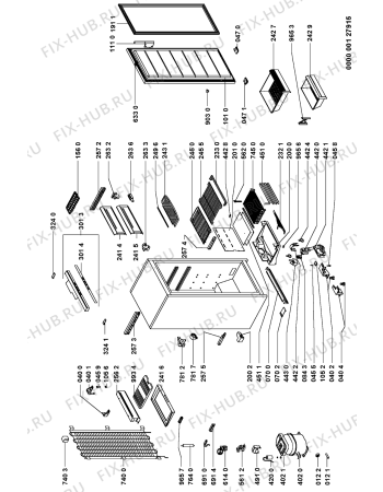 Схема №1 FRUL 2004 с изображением Ящичек для холодильника Whirlpool 481241879746