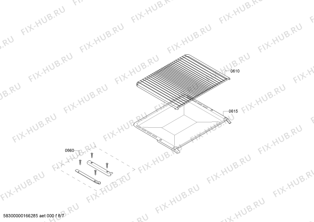 Взрыв-схема плиты (духовки) Siemens HC857583F - Схема узла 06