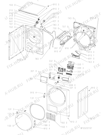 Схема №1 TK PLUS 83B BW с изображением Обшивка для стиральной машины Whirlpool 481010548680