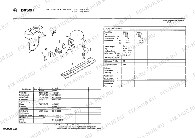 Взрыв-схема холодильника Bosch 0701184402 KS188URW - Схема узла 02