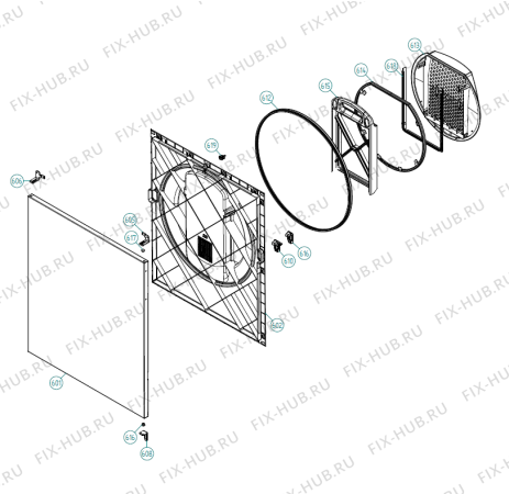 Взрыв-схема стиральной машины Asko T793C FI AU   -Titanium FI (336962, TD60.3) - Схема узла 06