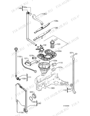 Взрыв-схема посудомоечной машины Simpson 52C850WK - Схема узла Hydraulic System 272