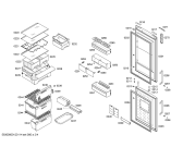 Схема №4 KG39NE71 Extraklasse с изображением Дверь морозильной камеры для холодильной камеры Siemens 00245083