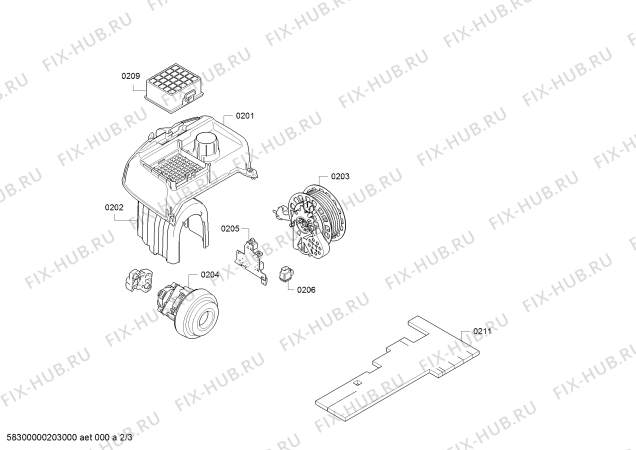 Схема №2 BGL4A500 GL-40 ProPerform с изображением Крышка для мини-пылесоса Bosch 11021167