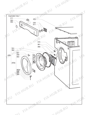 Схема №2 0312382150932- C382W с изображением Декоративная панель для сушильной машины Whirlpool 482000021005