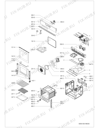 Схема №1 AKZ 446 WH с изображением Панель для плиты (духовки) Whirlpool 481245248869