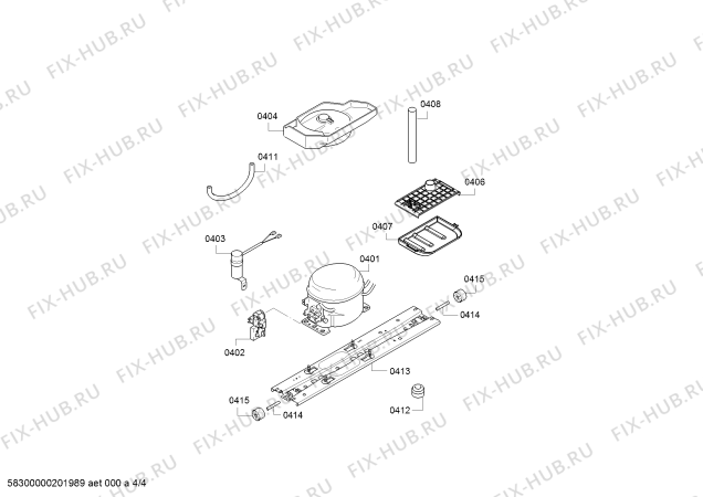 Взрыв-схема холодильника Bosch KGN36VL4B Bosch - Схема узла 04