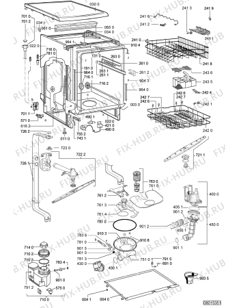 Схема №2 MDW 500 EDSG с изображением Панель для электропосудомоечной машины Whirlpool 480140100539