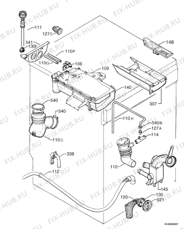 Взрыв-схема стиральной машины Zanussi ZJD12191 - Схема узла Hydraulic System 272