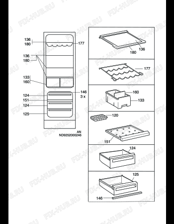 Взрыв-схема холодильника Electrolux ERB4003 - Схема узла C10 Interior