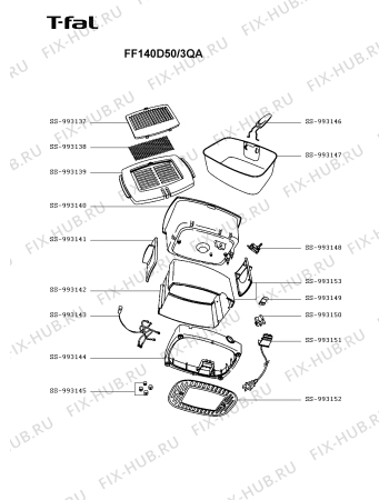 Схема №1 FF140D50/3QA с изображением Фильтр для тостера (фритюрницы) Seb SS-993138