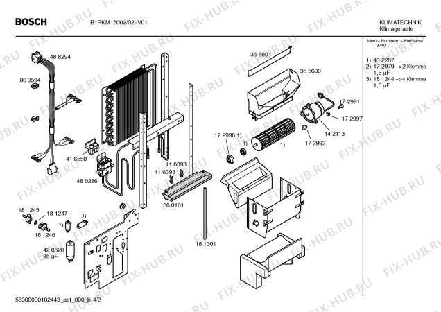 Схема №2 3XP3800Q Balay Coolstar с изображением Металло-бумажный конденсатор для сплит-системы Bosch 00420520