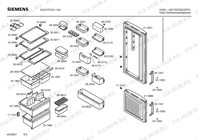 Взрыв-схема холодильника Siemens KG27VF5 - Схема узла 02