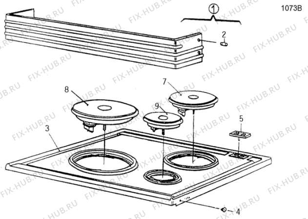 Взрыв-схема посудомоечной машины Electrolux CF5011A - Схема узла H10 Oven Furniture, Users manual