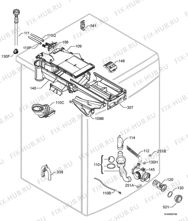 Взрыв-схема стиральной машины Aeg Electrolux L64850L - Схема узла Hydraulic System 272