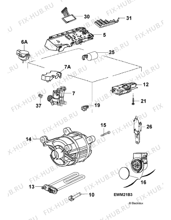 Взрыв-схема стиральной машины Faure FWQ6120 - Схема узла Electrical equipment 268