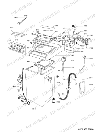 Схема №2 WWT 22 ABYMO с изображением Электропроводка для стиралки Whirlpool 481232178205