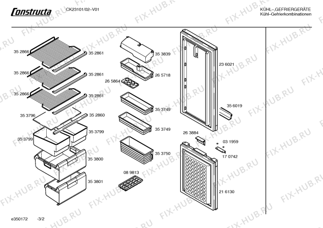 Схема №1 CK23101 с изображением Дверь для холодильной камеры Bosch 00236021