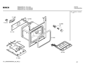 Схема №4 HBN2023EU с изображением Передняя часть корпуса для электропечи Bosch 00360457