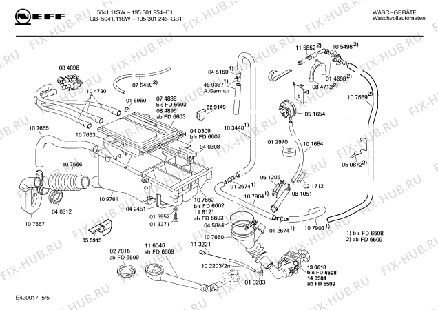 Взрыв-схема стиральной машины Neff 195307246 GB-5041.12SW - Схема узла 05
