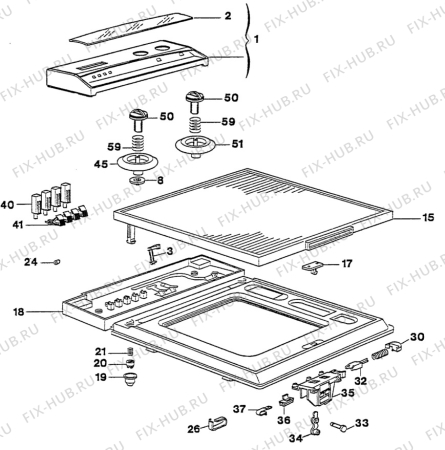 Взрыв-схема стиральной машины Electrolux WH2435 - Схема узла W30 Panel,User manual B