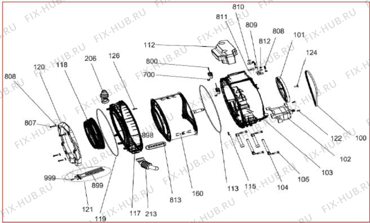 Схема №5 LOS 7011 с изображением Держатель для стиралки Whirlpool 482000097688