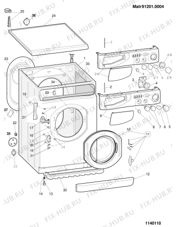Схема №1 ABS63XEO (F026390) с изображением Электропроводка для стиралки Indesit C00082702