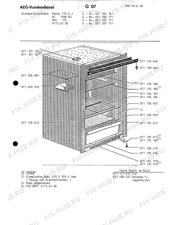 Взрыв-схема холодильника Aeg 4717 43 S - Схема узла Section1