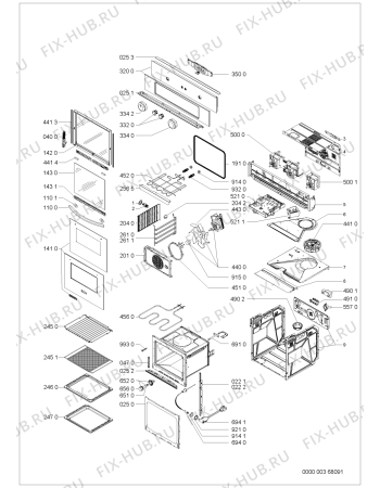 Схема №2 KOMS 6610/IX с изображением Уплотнение для электропечи Whirlpool 481246688955