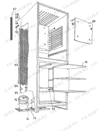 Взрыв-схема холодильника Zanussi KF299-3FF - Схема узла C10 Cold, users manual