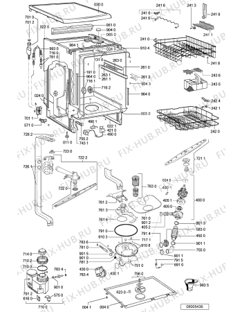 Взрыв-схема посудомоечной машины Bauknecht GSFS 5512 WS - Схема узла