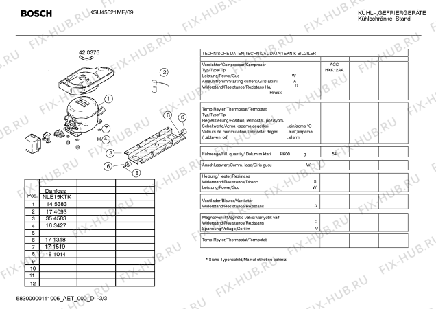 Схема №3 KSU45620ME с изображением Дверь для холодильника Bosch 00472793