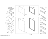 Схема №2 KD26NVS10J с изображением Дверь морозильной камеры для холодильника Siemens 00711428