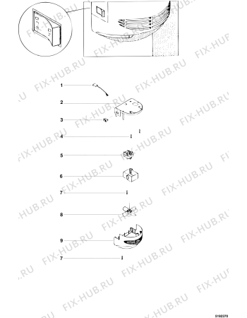 Взрыв-схема холодильника Indesit ETDF450XBUTC (F016440) - Схема узла