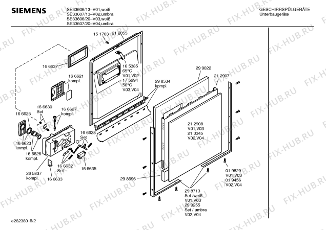 Схема №4 SE34400 с изображением Переключатель для посудомойки Siemens 00168625