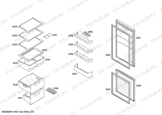 Схема №3 KGV70E00 с изображением Дверь для холодильника Bosch 00244166