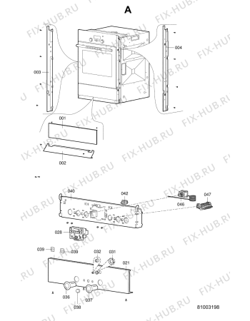 Схема №6 BPH 7602 R с изображением Дверь (стекло) духовки для плиты (духовки) Whirlpool 480121104823