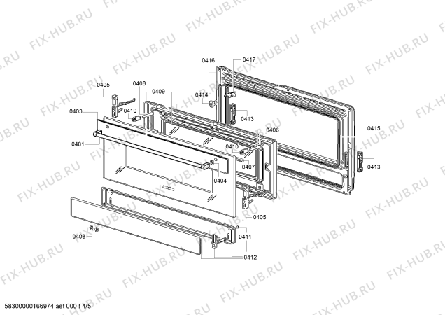 Схема №4 HSB738156A с изображением Переключатель для плиты (духовки) Bosch 00627311