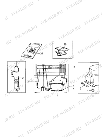 Взрыв-схема холодильника Electrolux EU2108C - Схема узла Cooling system 017