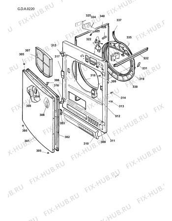Взрыв-схема стиральной машины Indesit G85CSEX (F030211) - Схема узла