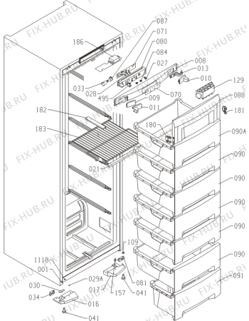 Схема №1 FPN6130E (170032, ZOF2467C) с изображением Панель ящика для холодильника Gorenje 139595