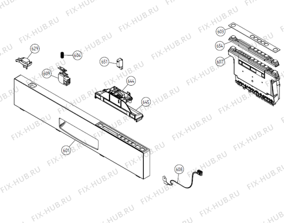 Взрыв-схема посудомоечной машины Gorenje ASE 560 FAKS UK   -SS FH (900001210, DW20.3) - Схема узла 06