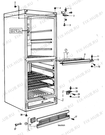 Взрыв-схема холодильника Privileg 3240 - Схема узла C10 Cabinet